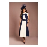 Colour Block Panelled Midi Dress