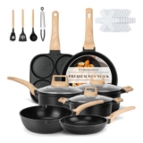 Colourcoco 21-Piece Induction-Ready Oven-Safe Non-Stick Granite Cookware Set