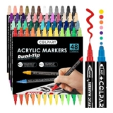 Colpart 48-Color Dual-Tip Acrylic Paint Pens