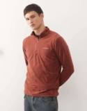 Columbia Klamath Range II half zip fleece in burgundy with code