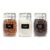 ComSaf 1L round Glass Jars with Airtight Lids (3 Pack),