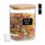 ComSaf 3.4L Square Glass Jars with Bamboo Lids,