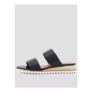 Comfort Double Strap Wedge Sandal – Black
