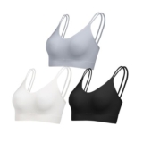 Comfyin Unpadded Bralettes and Seamless Non-Wired Sleep Bra, M