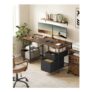 Computer Desk, Office Desk, Writing Desk with 3 Shelves,