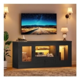 Concho LED TV Stand Cabinet, Black