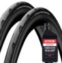 Continental GP5000 S TR Folding Road Tyres With Stans 500ml Tubeless Sealant – Pair