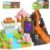 Coodoo Magnetic Blocks – Build Mine Magnet World Magic Portal Set, Magnetic Tiles Building Blocks Toddler Toy STEM Sensory Outdoor Toys for 3 Year Old Boys & Girls, Creative Kids Games Kids Toys