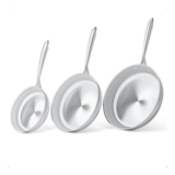 CookNano 3-Piece Pan Set, 20/26/30 Cm, Stainless Steel, Dishwasher Safe