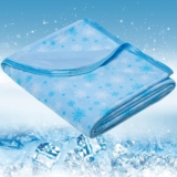 Cooling Blanket for Hot Sleepers Thin Summer Cooling Blanket Twin Size, Q-Max > 0.5 Lightweight Cooling Throw Blanket for Bed, Couch, or Sofa Snowflake Cool Blankets, (Blue, Double 153 x 203cm)