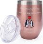 Coolparty You are My Penguin Gift for Her Him, 350ml Insulated Wine Tumbler Romantic Love Present for Boyfriend Girlfriend Husband Wife Couples on Anniversary Birthday Valentines Day