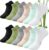 Cooraby 6 Pairs Bamboo Trainer Socks for Men and Women Breathable Ankle Socks Sports Low Cut Running Walking Short Socks