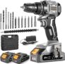 Cordless Drill, DYJPOW Brushless Drill Driver 21V with 2 x 2.0Ah Batteries