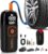 Cordless Tyre Inflator, Car Tyre Inflator Air Compressor, Portable USB Rechargeable Electric Bike Pump 150 PSI, Tyre Pump with Pressure Gauge for Car Tire, Bike, Motorbike, Ball