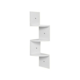 Corner Zigzag Floating Shelves White