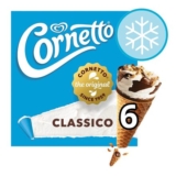 Cornetto Classico Ice Cream Cones 6 X 90ml
