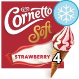 Cornetto Soft Strawberry Ice Cream 4 x 140ml – Clubcard Price