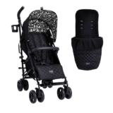 Cosatto Supa 3 Pushchair with Footmuff – Lightweight Stroller from Birth to 25Kg – Easy, Compact, Umbrella Fold, Large Shopping Basket