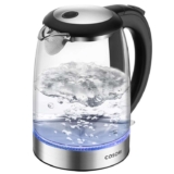 Cosori Kettle, 3000W, Food-Grade Stainless Steel Filter & Inner Lid, Glass Spout, BPA Free, Easy-Clean & No-Splash Design