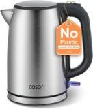 Cosori Kettle, Plastic-Free Water Contact, Brushed Stainless Steel, Sliver