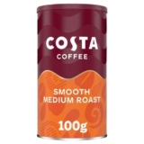 Costa Medium Roast and Intense Dark Roast instant coffee (100g tin)