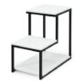 Costway 3-Tier Ladder End Table, White, Metal Frame