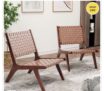 Costway Set of 2 Brown Accent Chairs
