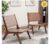 Costway Set of 2 Brown Accent Chairs