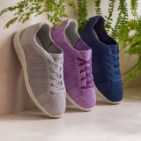Cosyfeet Wide Fitting Shoe – Navy/Gray/Purple