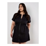 Cotton Blend Utility Mini Dress