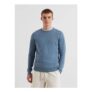 Cotton Crew Neck Sweater in Blue Tide Marl