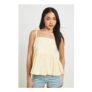 Cotton Poplin Puffball Tie Strap Cami