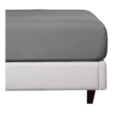 Cotton Rich Fitted Sheet, Super King, Elastic Pocket, Dark Grey