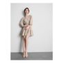 Cotton Seersucker Puff Sleeve Mini Dress