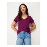 Cotton-Slub Perfect V-Neck Tee in Khaki Green