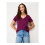 Cotton-Slub Perfect V-Neck Tee in Khaki Green