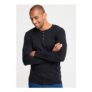 Cotton Traders Black Long Sleeve Grandad Base Layer Top