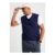 Cotton Traders Navy Sleeveless Sweatshirt