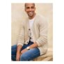 Cotton Traders Oatmeal Cotton Button through Cardigan