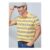 Cotton Traders Short Sleeve Yellow Textured Stripe Polo Shirt