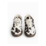 Cow Print Satin Trainers