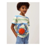 Crab Stripe T-Shirt Blue