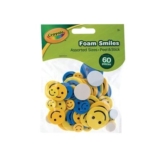 Crayola Peel & Stick Foam Smiles – Assorted Sizes (Pack of 60)