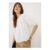 Cream Dobby Smock Blouse