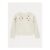 Cream Flower Embroidered Argyle Cardigan