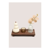 Cream Pumpkin Candle Holder Garden