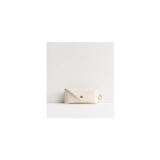 Cream Quilted Hardshell Popper Sunglasses Case