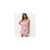 Cream and Pink Floral Halter Mini Dress