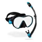 Cressi X Steve Aoki HiroQuest Mask & Snorkel Set Black/Turquoise