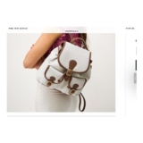 Crew CANVAS BUCKLE BACKPACK in TAUPE